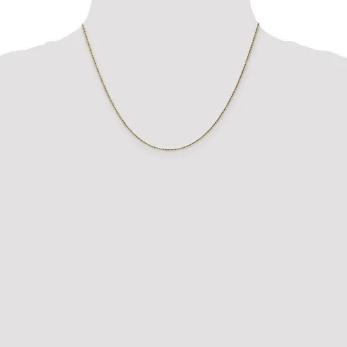 14k Yellow Gold 1.15mm Diamond Cut Rope Bracelet Anklet Choker Necklace Pendant Chain