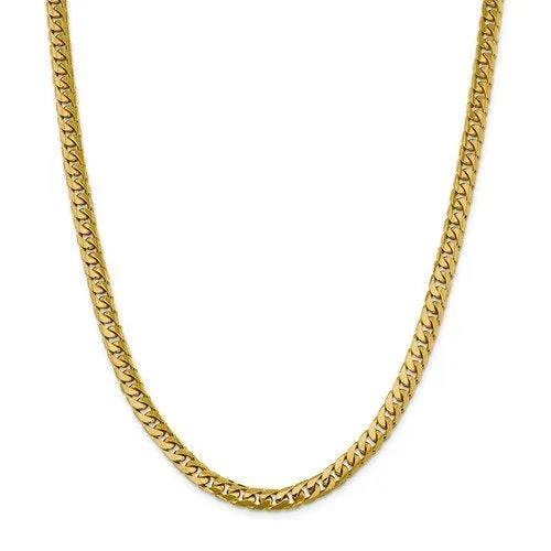 14K Yellow Gold 6.25mm Miami Cuban Link Bracelet Anklet Choker Necklace Pendant Chain