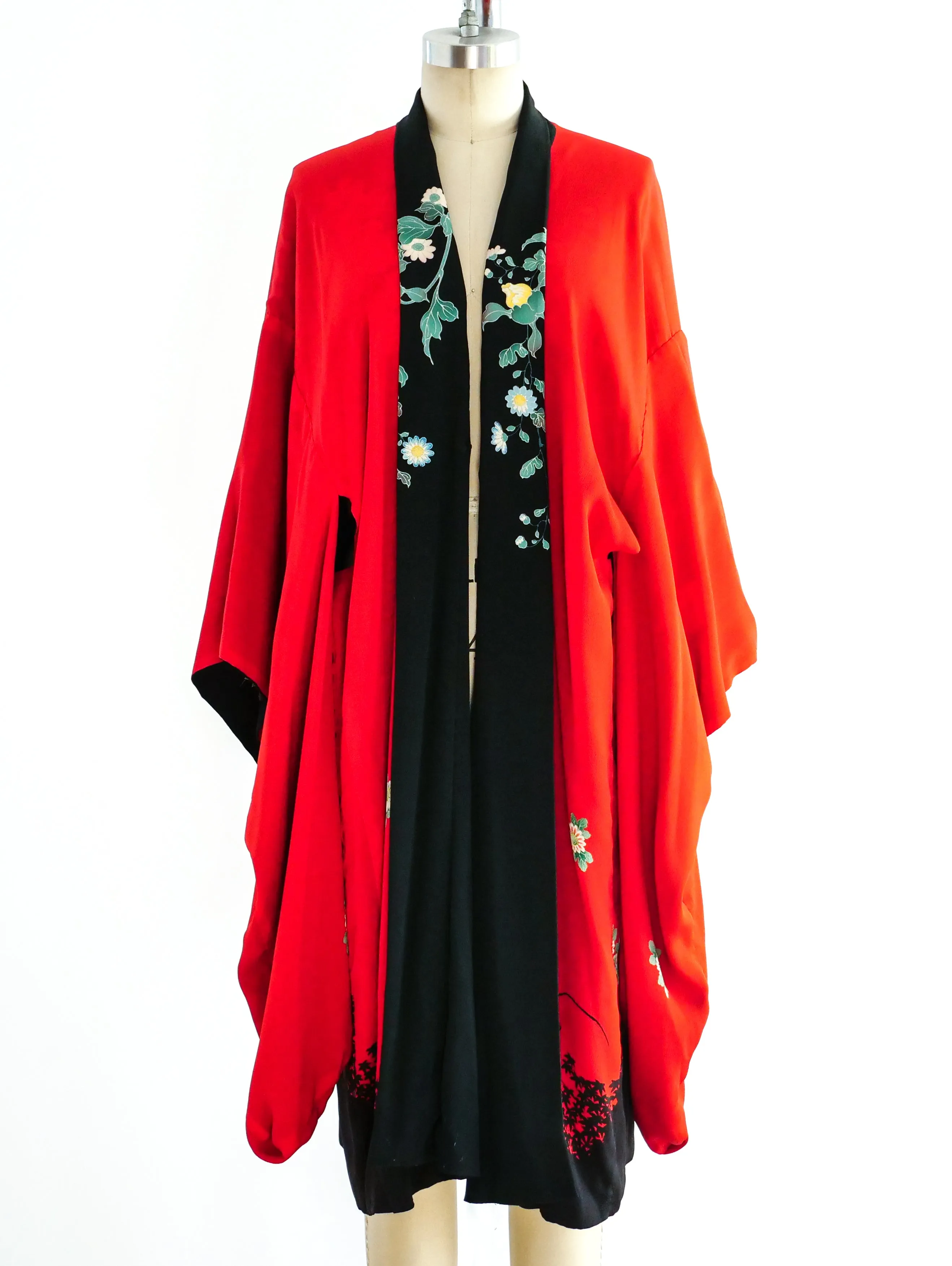 1920's Reversible Floral Kimono