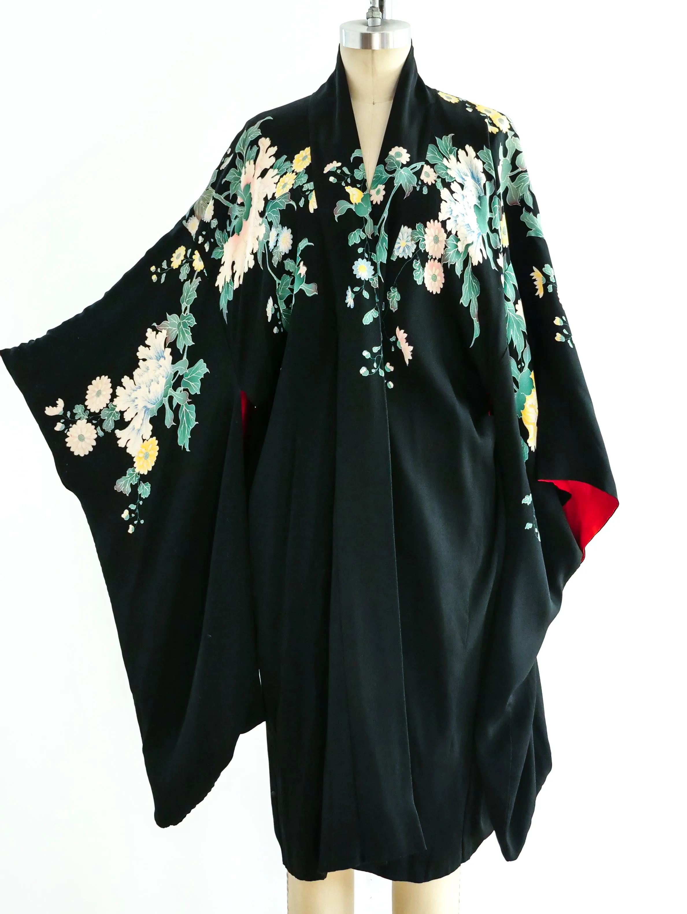 1920's Reversible Floral Kimono