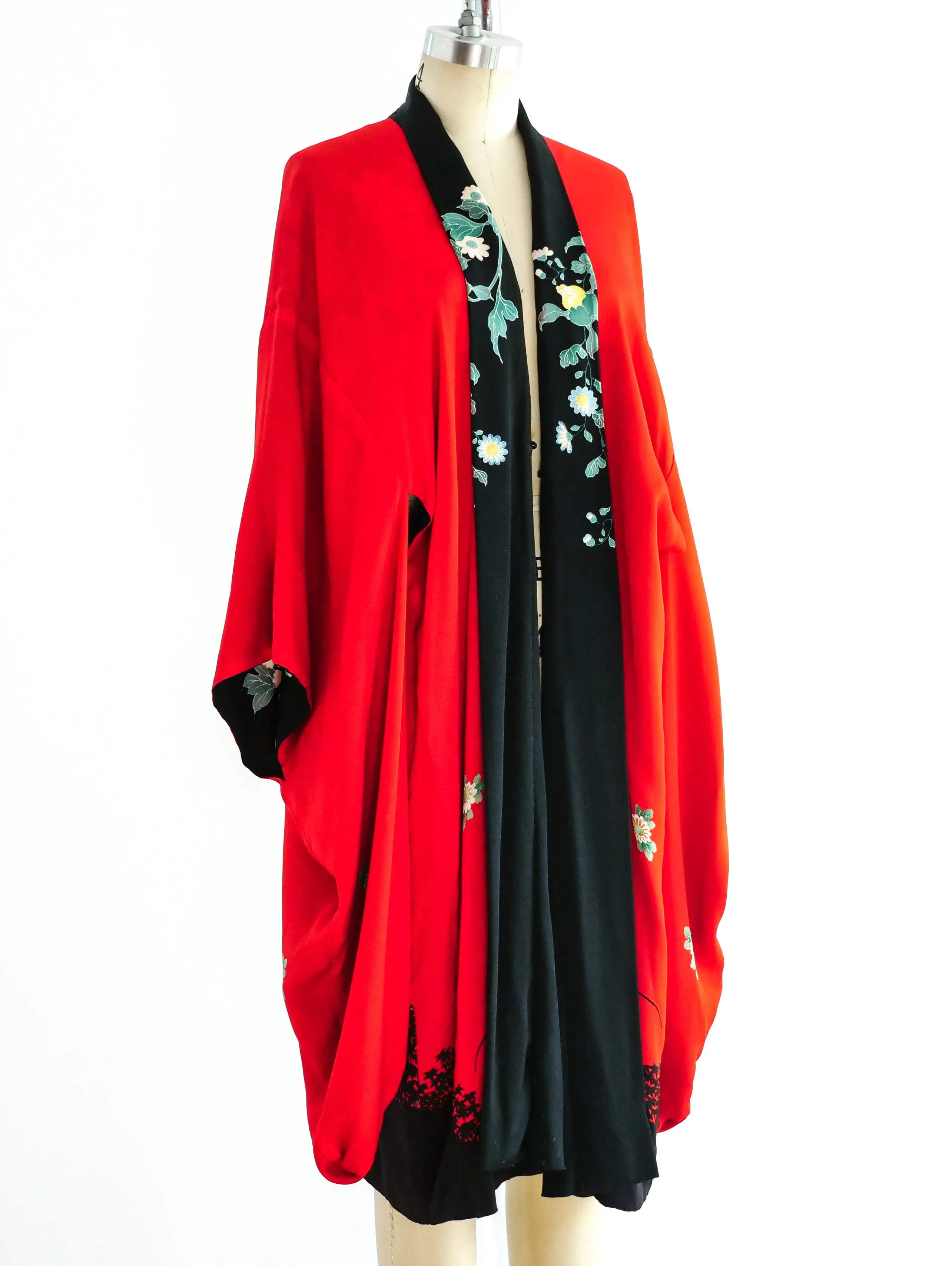 1920's Reversible Floral Kimono