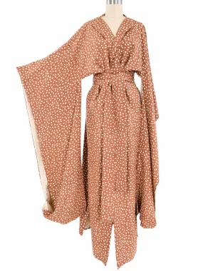 1980s Printed Silk Kimono
