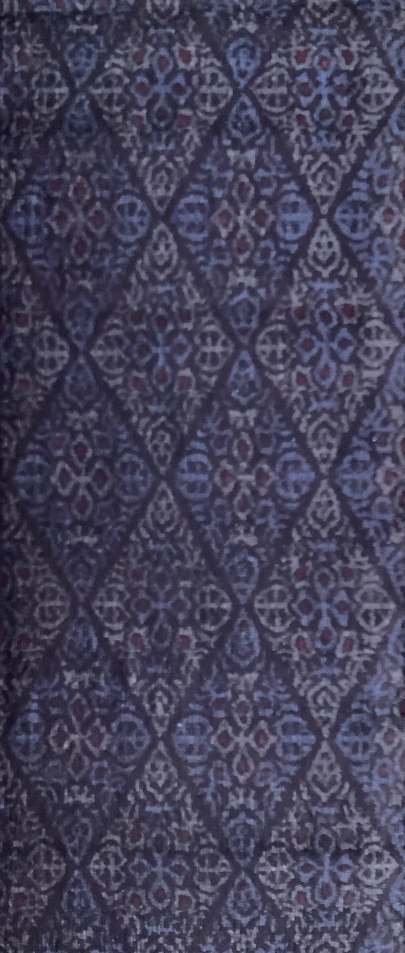 7526-1:1980's Japanese Tsumugi Silk fabric 62" Piece (Arai-Hari)