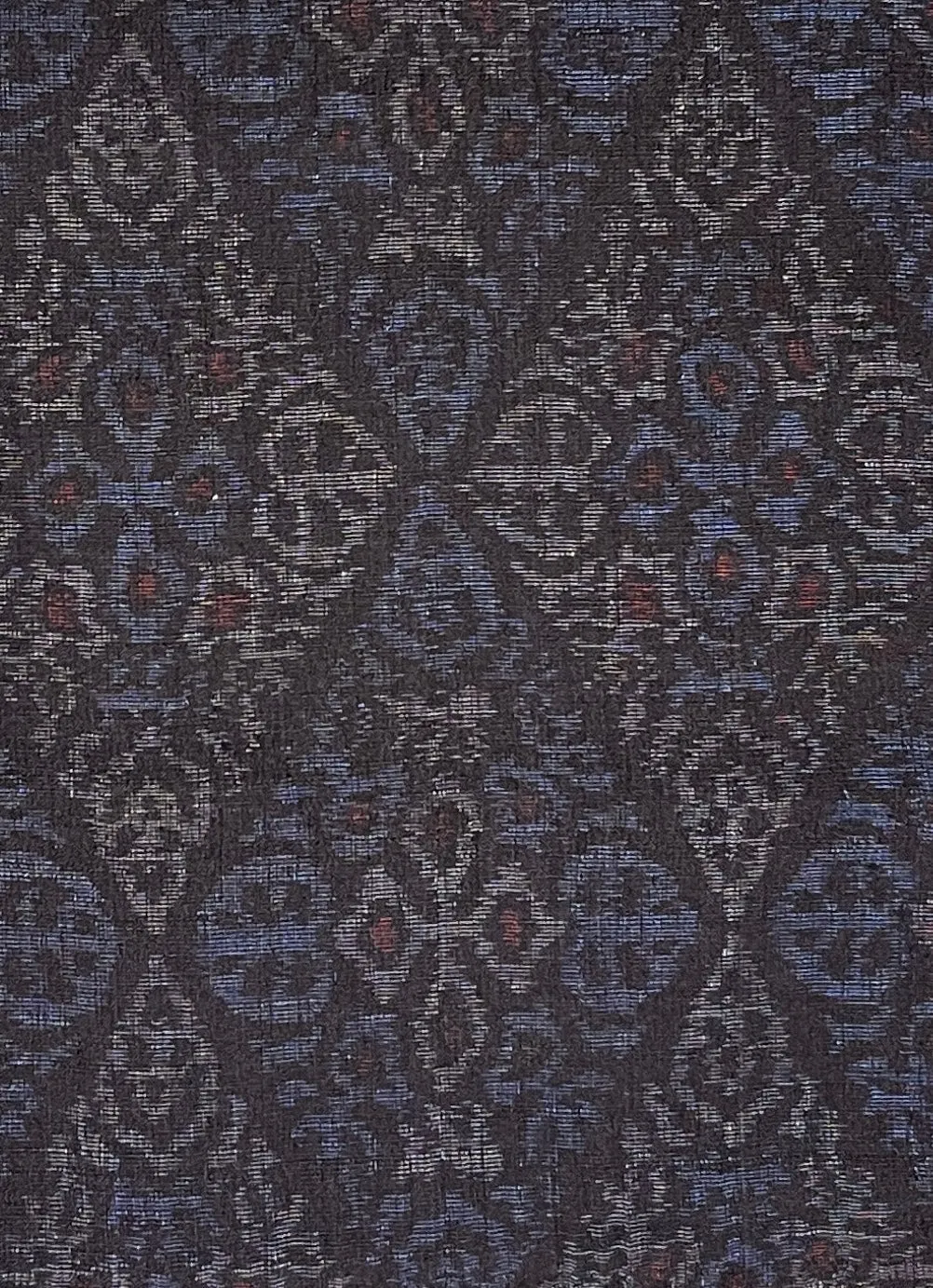 7526-2:1980's Japanese Tsumugi Silk fabric 42" Piece (Arai-Hari)