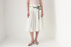 80s French Vintage Midi Skirt