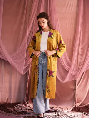 Amelia Velvet Overcoat (Gold)