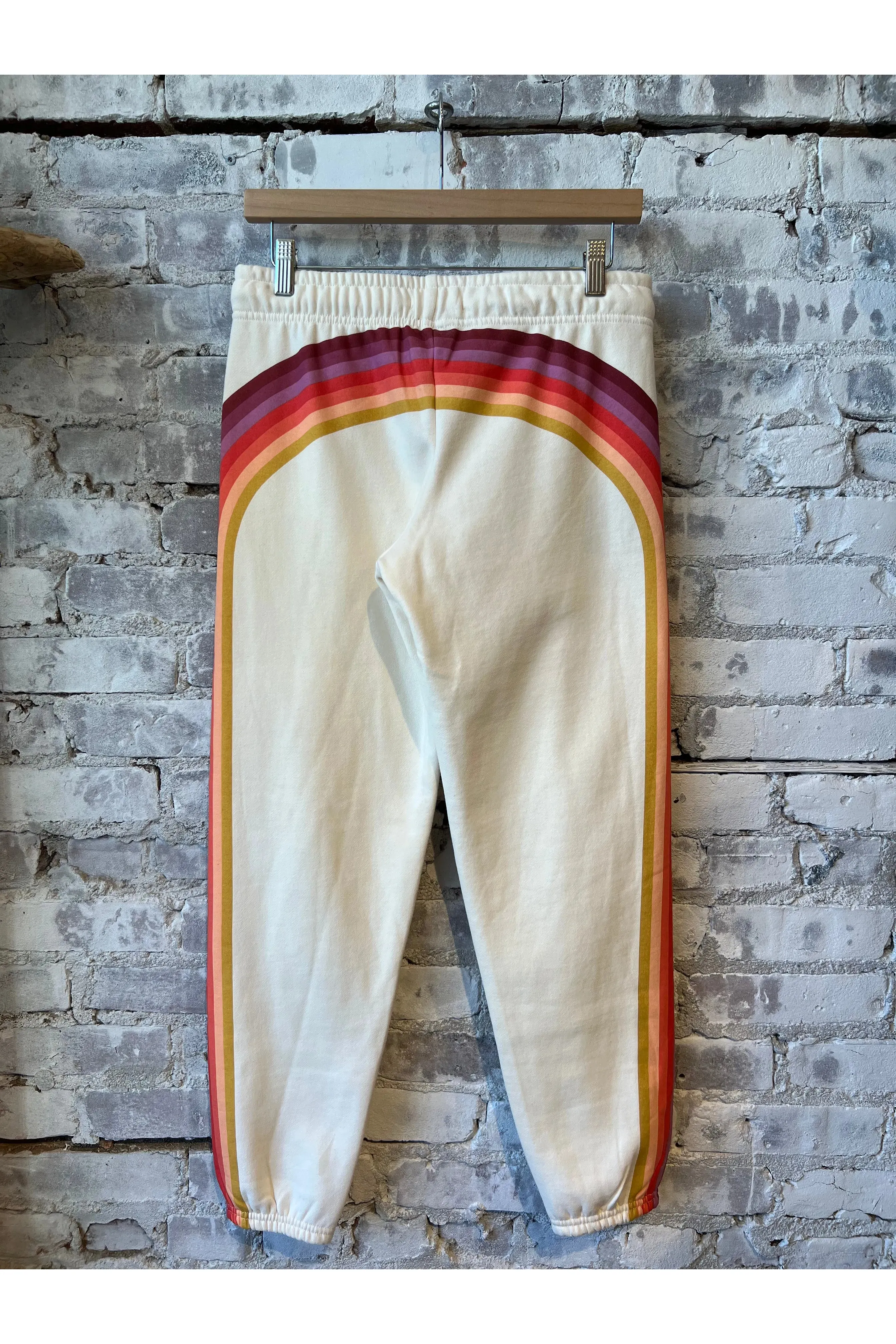Anytime Sweatpants - Antique White Stripe