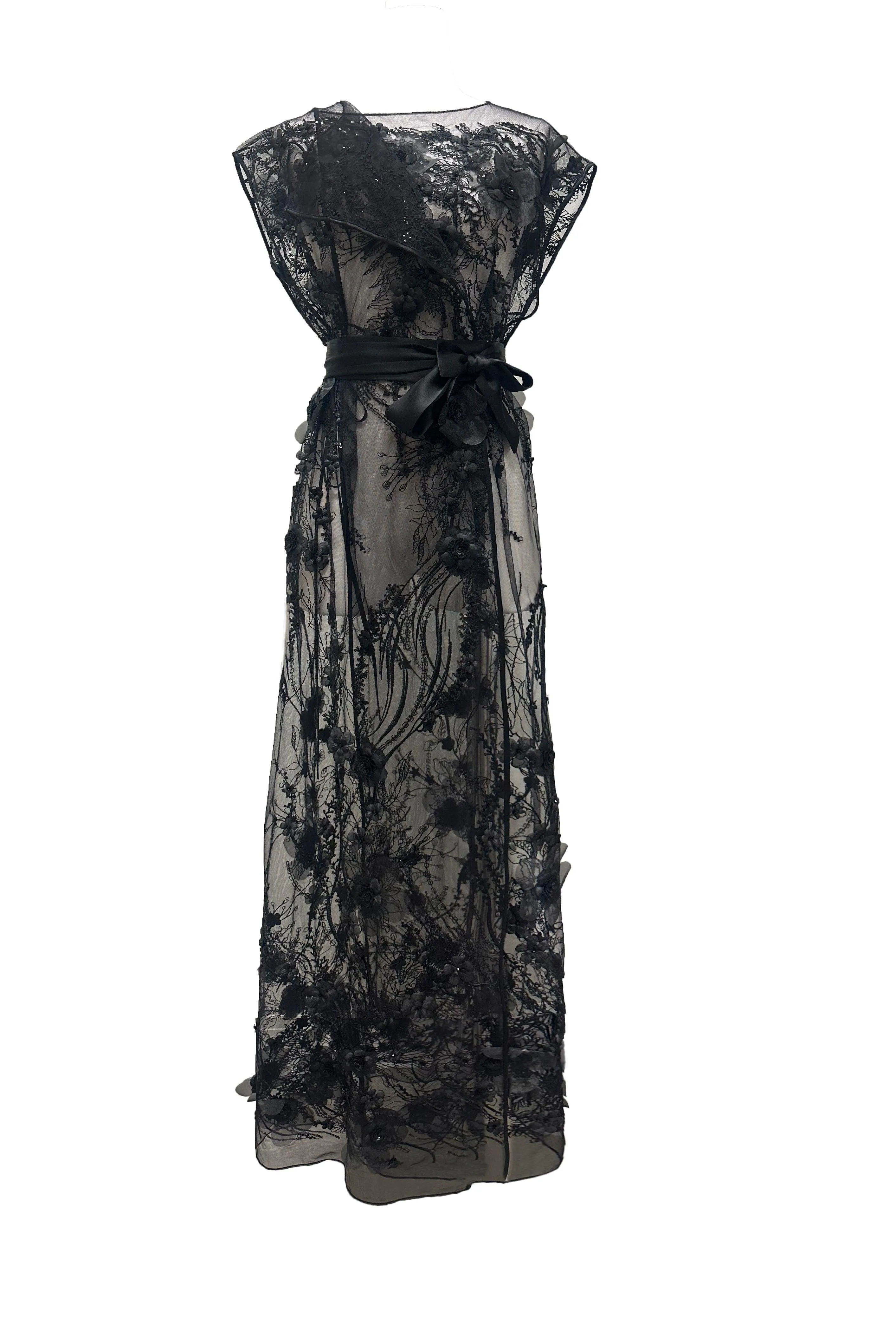 Aphrodite 3D embroidered Kimono Robe