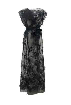 Aphrodite 3D embroidered Kimono Robe
