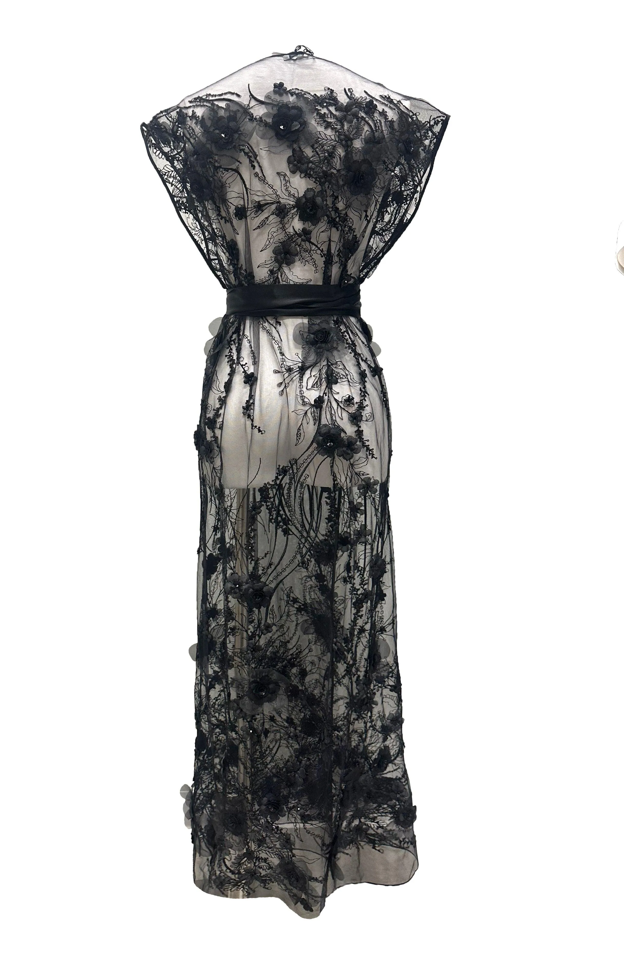 Aphrodite 3D embroidered Kimono Robe