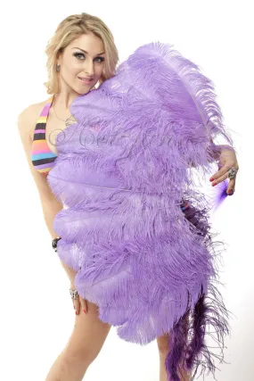 Aqua violet Single layer Feather fan 25"x 45"
