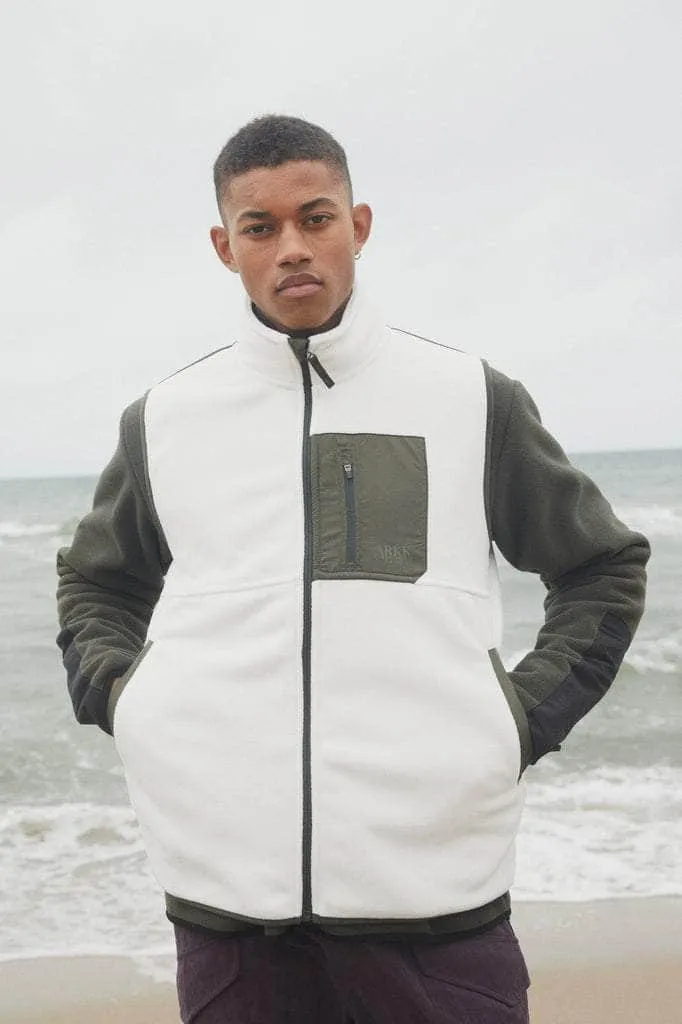ARKK Essential Fleece Jacket | Marshmallow Dark Army