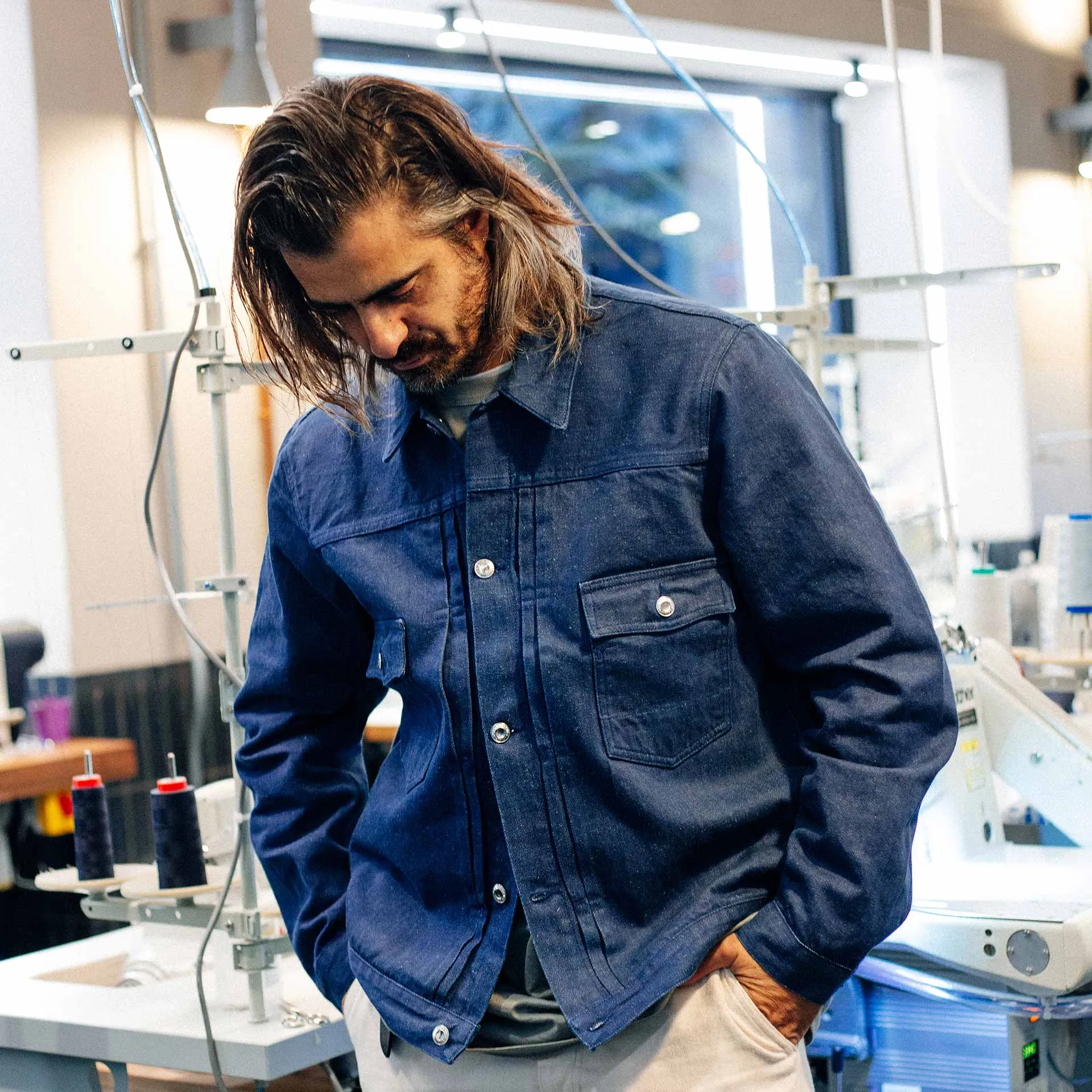 BDJ-T2 TYPE II JACKET 12.5 oz. natural indigo hemp selvedge