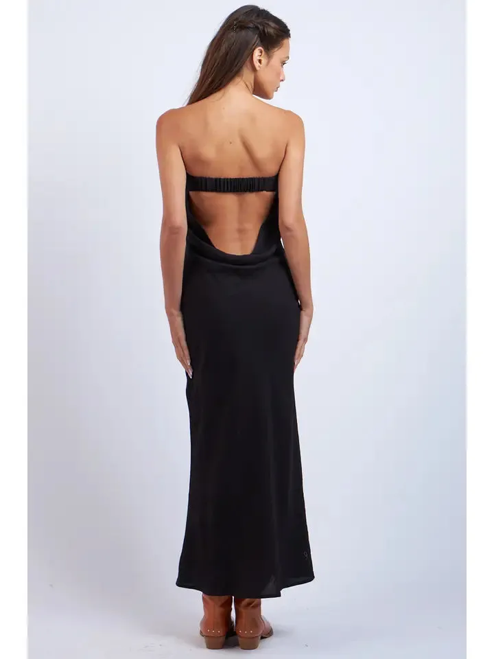 Black Backless  Maxi Dress