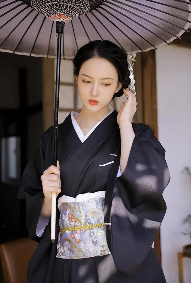 Black Kimono Dress