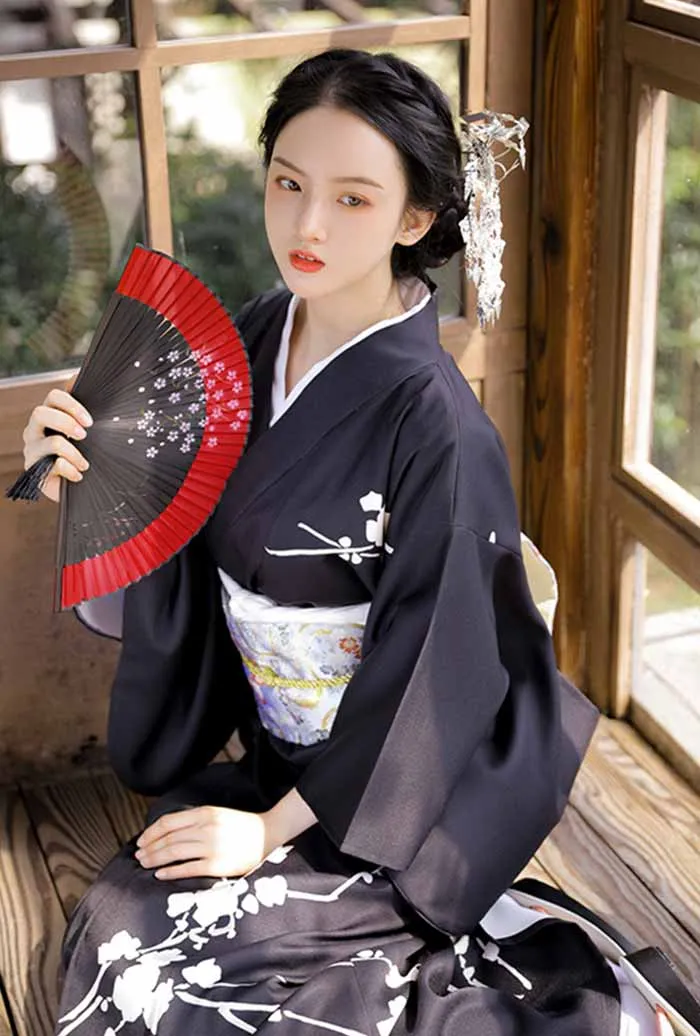 Black Kimono Dress
