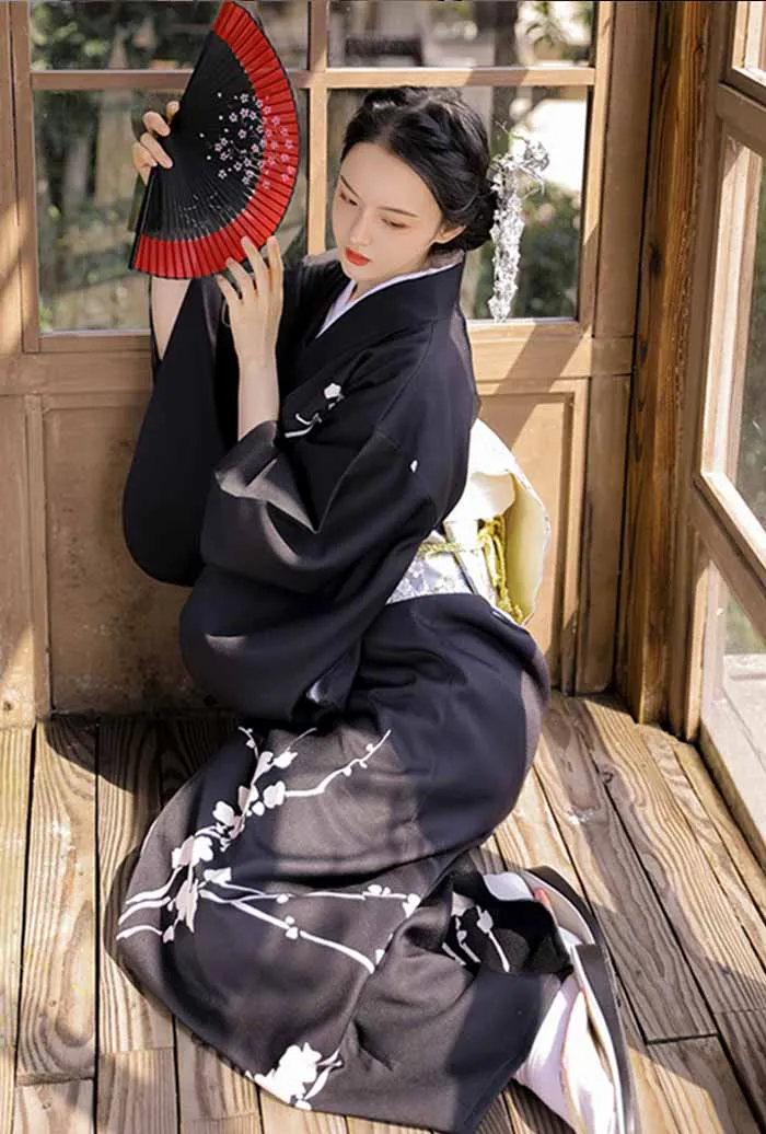 Black Kimono Dress