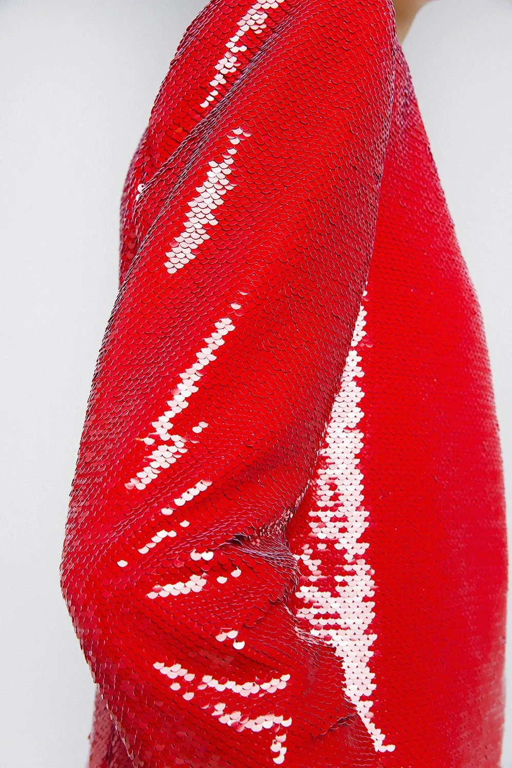 Blazer lentejuela roja