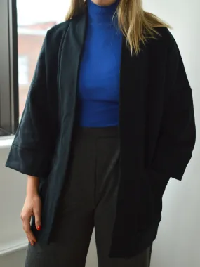 BLOOM black kimono inspired overpiece