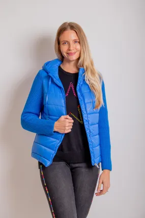 Blue Puffer Jacket w/ Sleeves