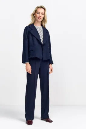 Bouclé-Jacke mit Reverskragen