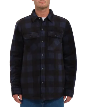 Bowered Fleece Overshirt in Navy