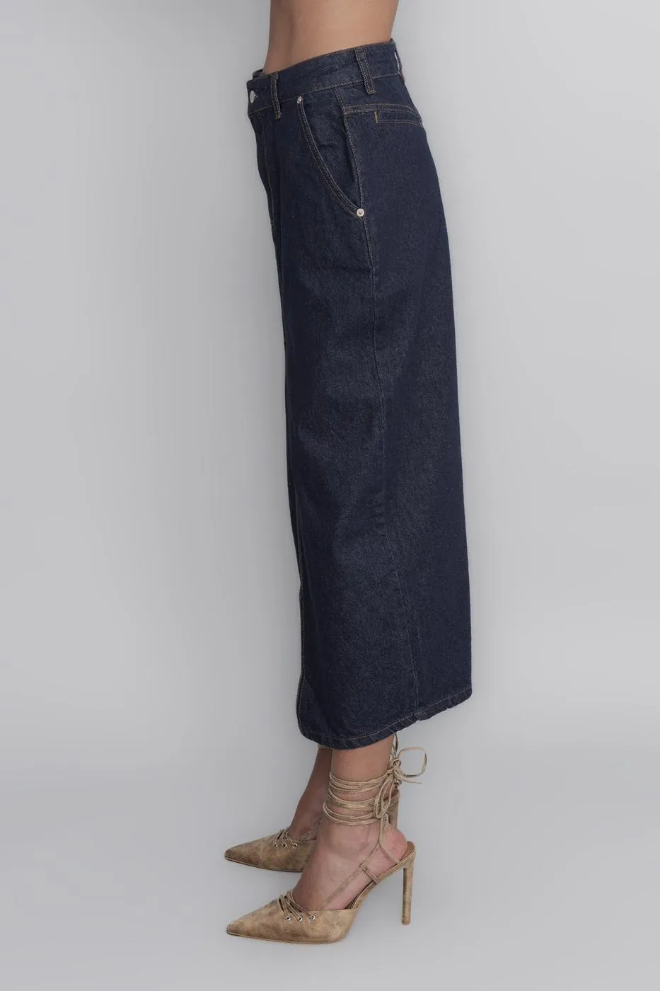 BSL Women Midi Denim Pencil Skirt - Richmond