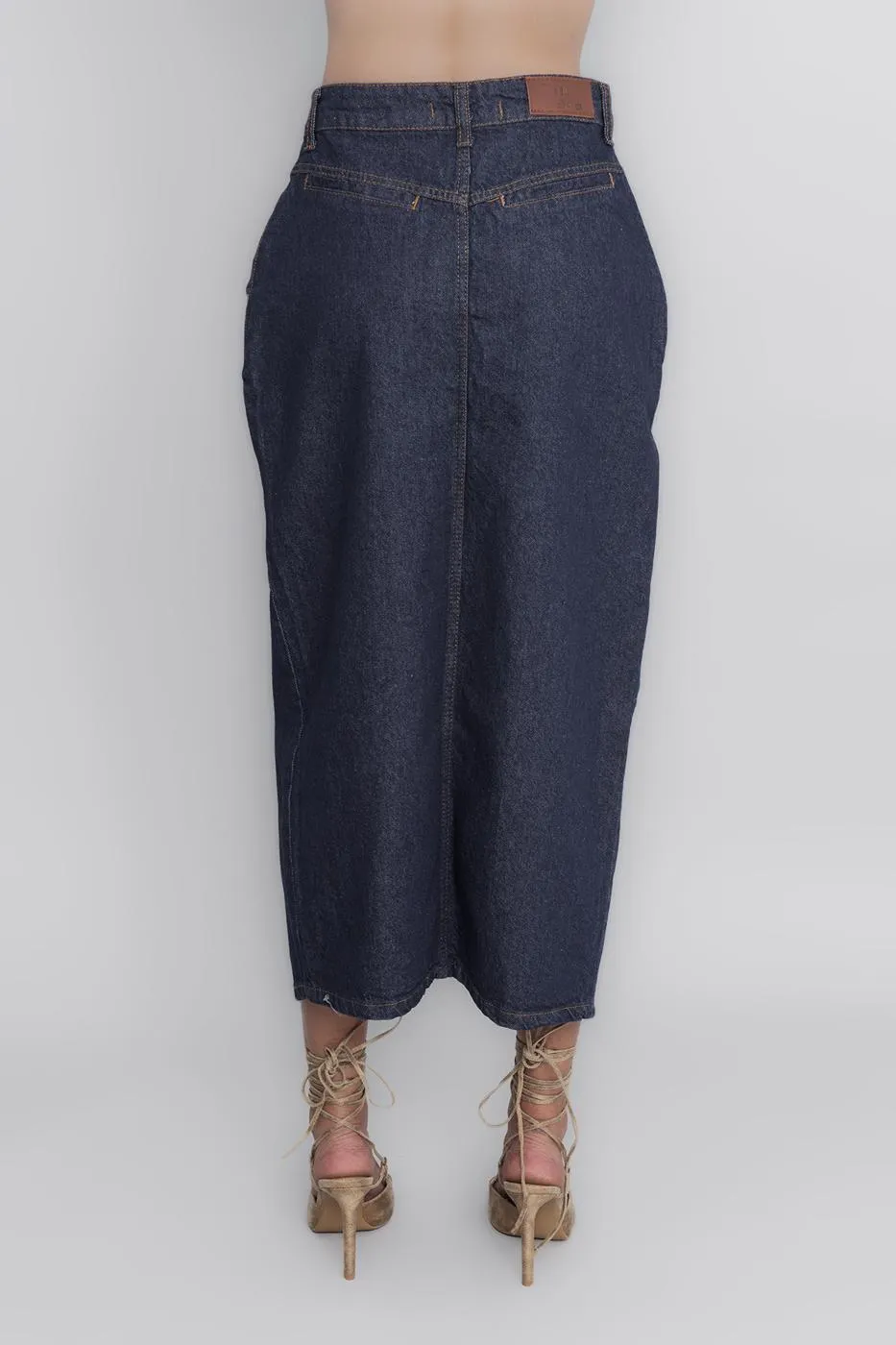 BSL Women Midi Denim Pencil Skirt - Richmond