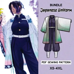 BUNDLE Japanese Uniform Cosplay Sewing Pattern/Downloadable PDF File