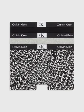 Calvin Klein 3 Pack Mens Trunks Black/Grey
