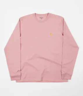 Carhartt Chase Long Sleeve T-Shirt - Soft Rose / Gold