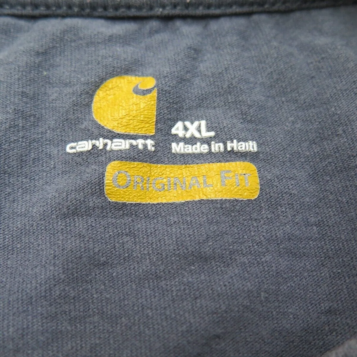 Carhartt Shirts Mens 4XL Blue Original Fit Crew Neck Tee Casual Outdoor Pocket