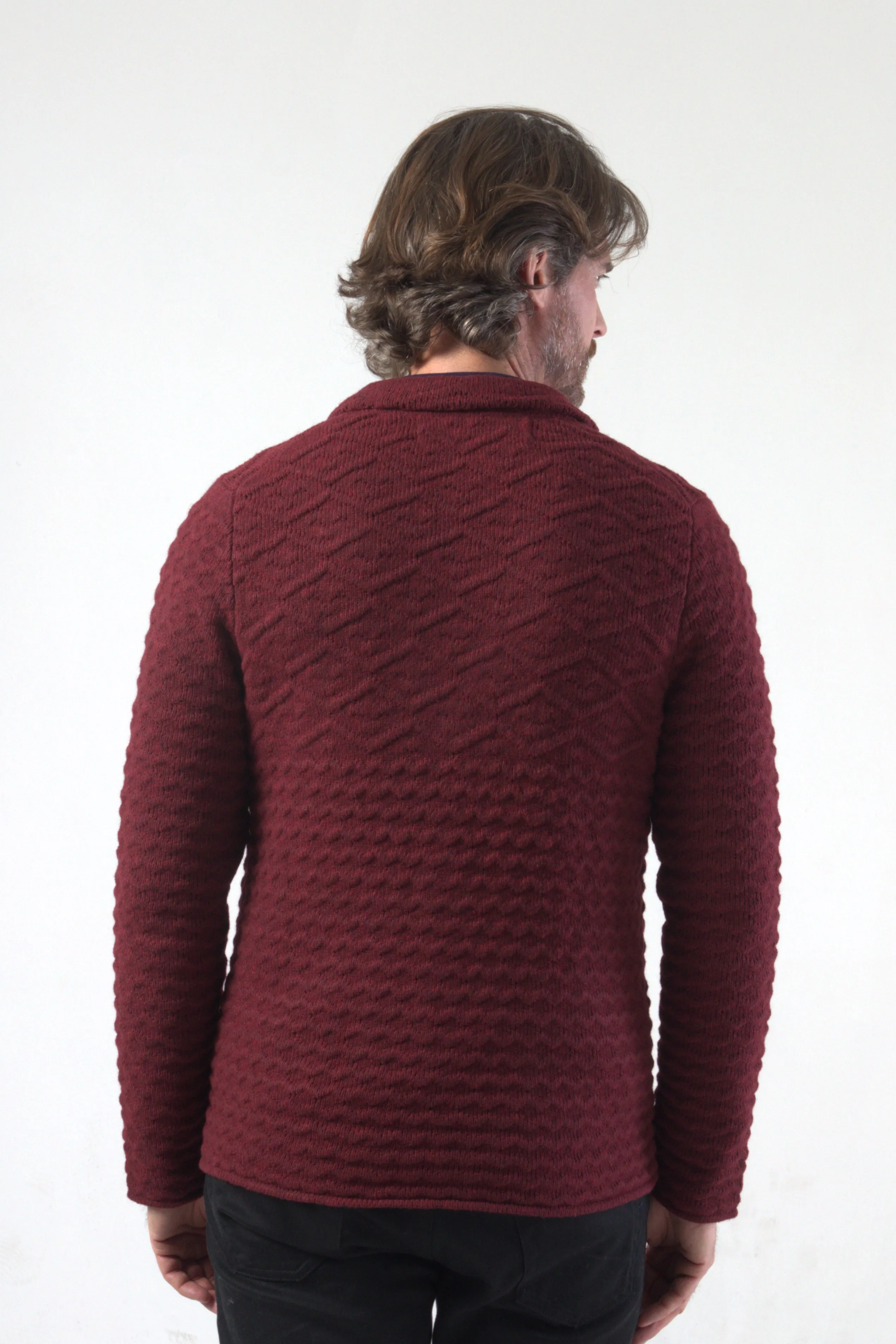 Chunky Fish Wave Knit Blazer