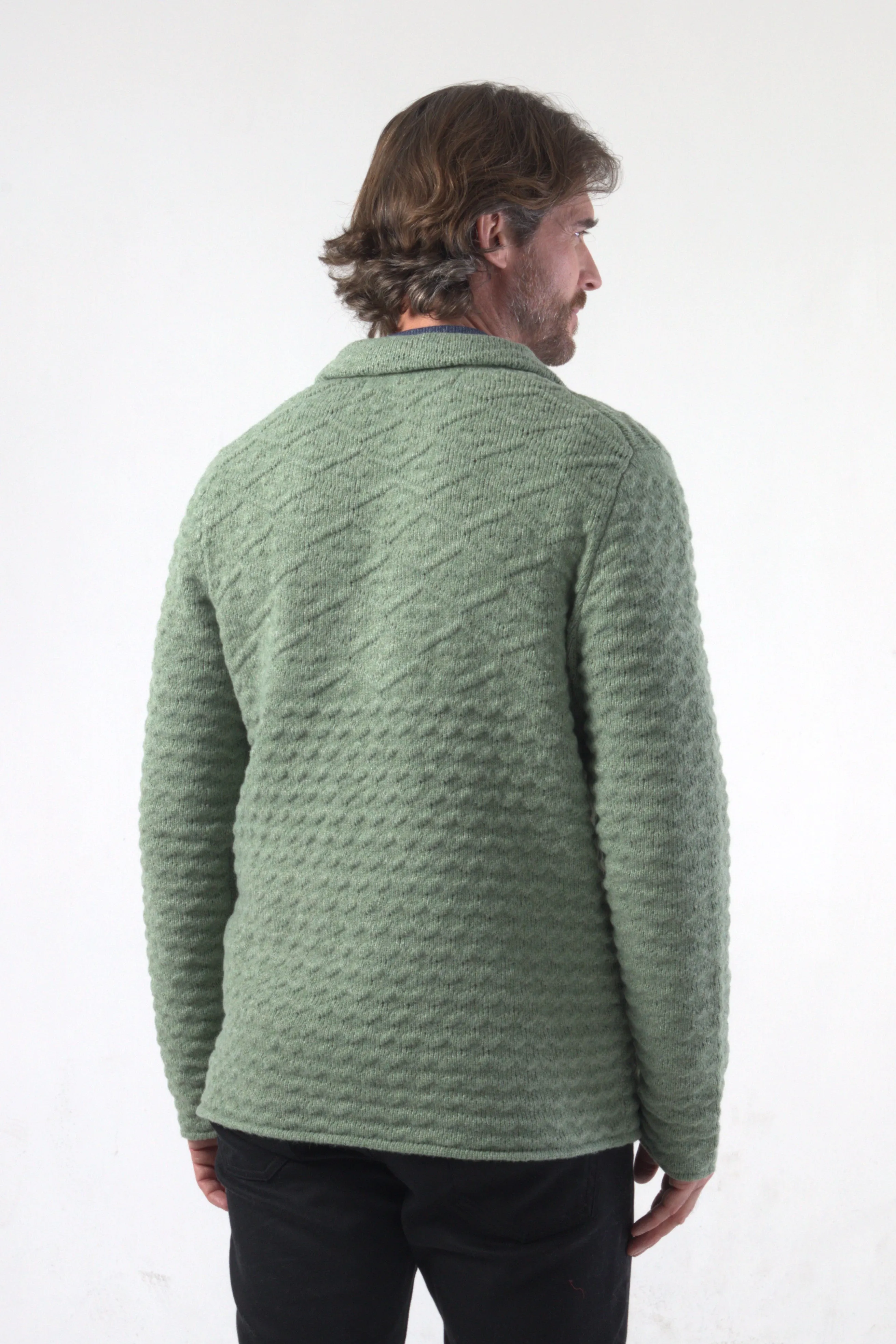 Chunky Fish Wave Knit Blazer