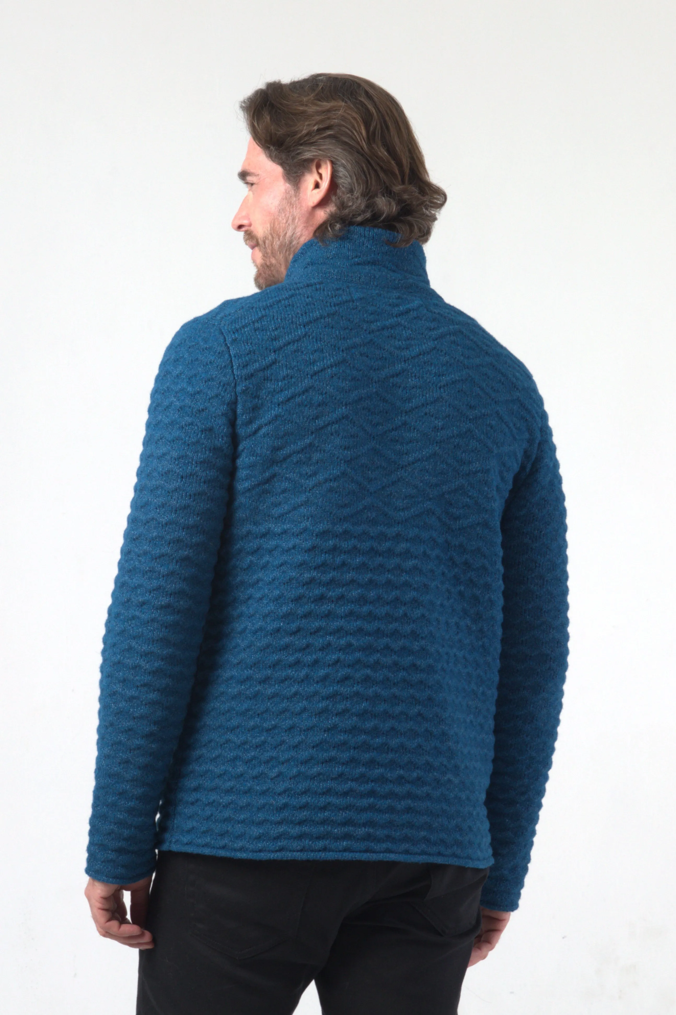 Chunky Fish Wave Knit Blazer