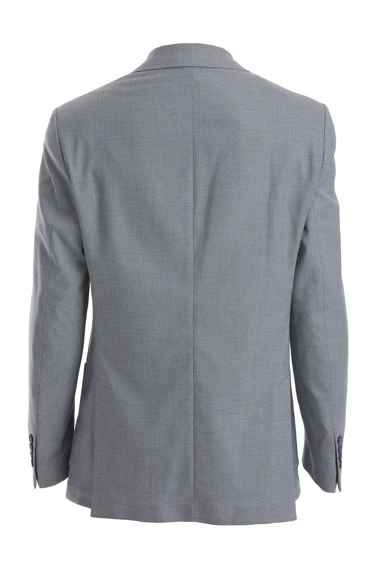Comfort Fit Peak Lapel Light Gray Casual Blazer