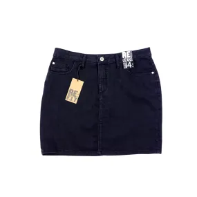 DENIM A-LINE SKIRT BLACK