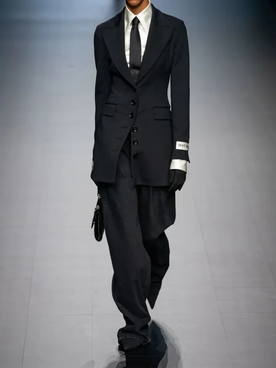 Dolce&amp;Gabbana   Tech jersey single breasted long jacket 