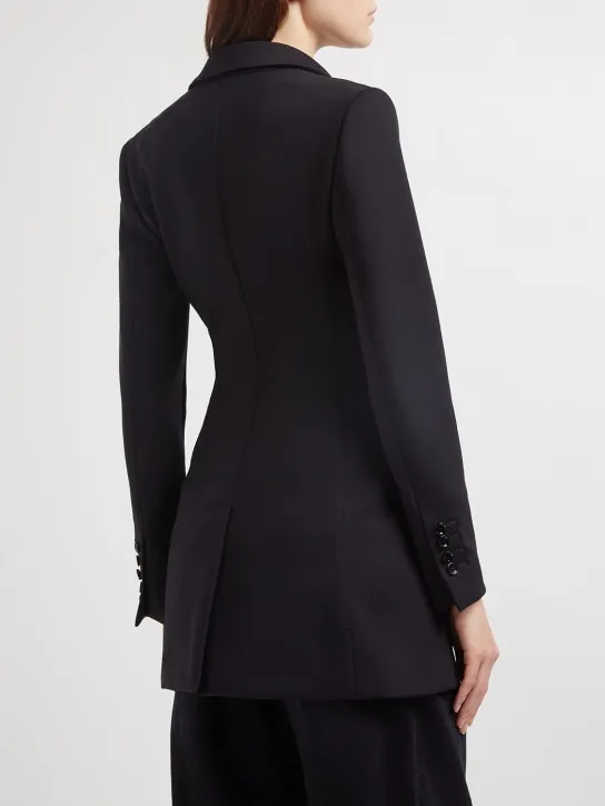 Dolce&amp;Gabbana   Tech jersey single breasted long jacket 