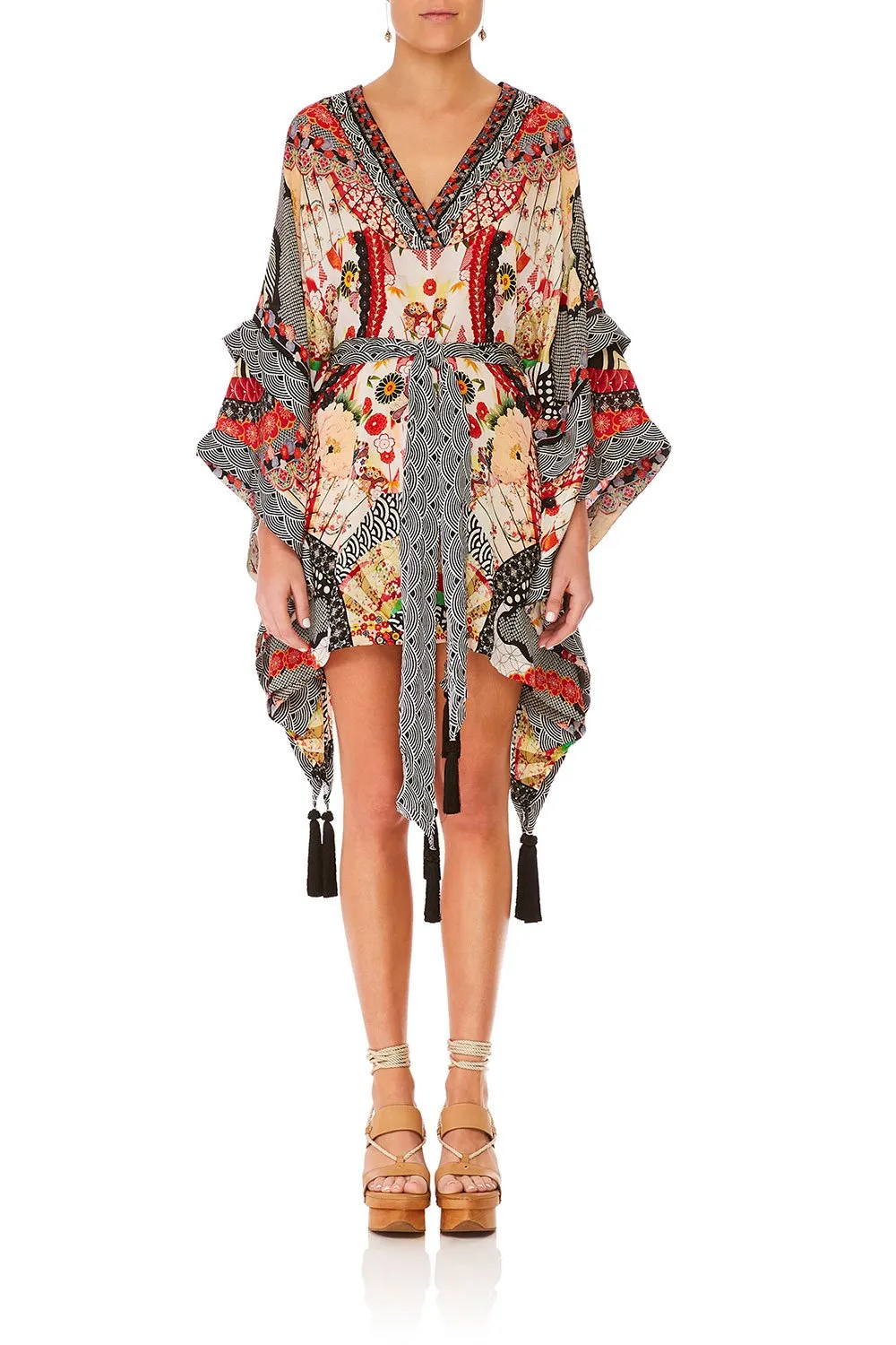 DOUBLE LAYER KIMONO SLEEVE DRESS VINTAGE VIXEN