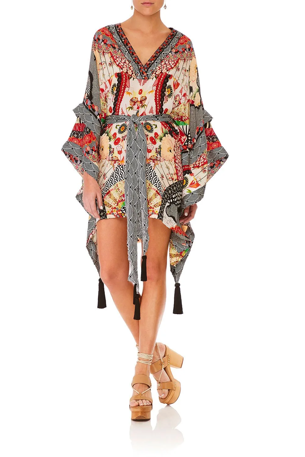 DOUBLE LAYER KIMONO SLEEVE DRESS VINTAGE VIXEN