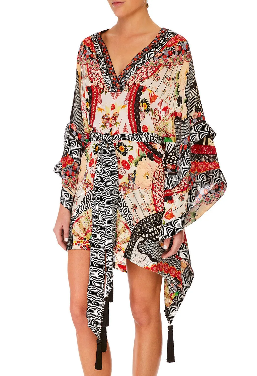 DOUBLE LAYER KIMONO SLEEVE DRESS VINTAGE VIXEN
