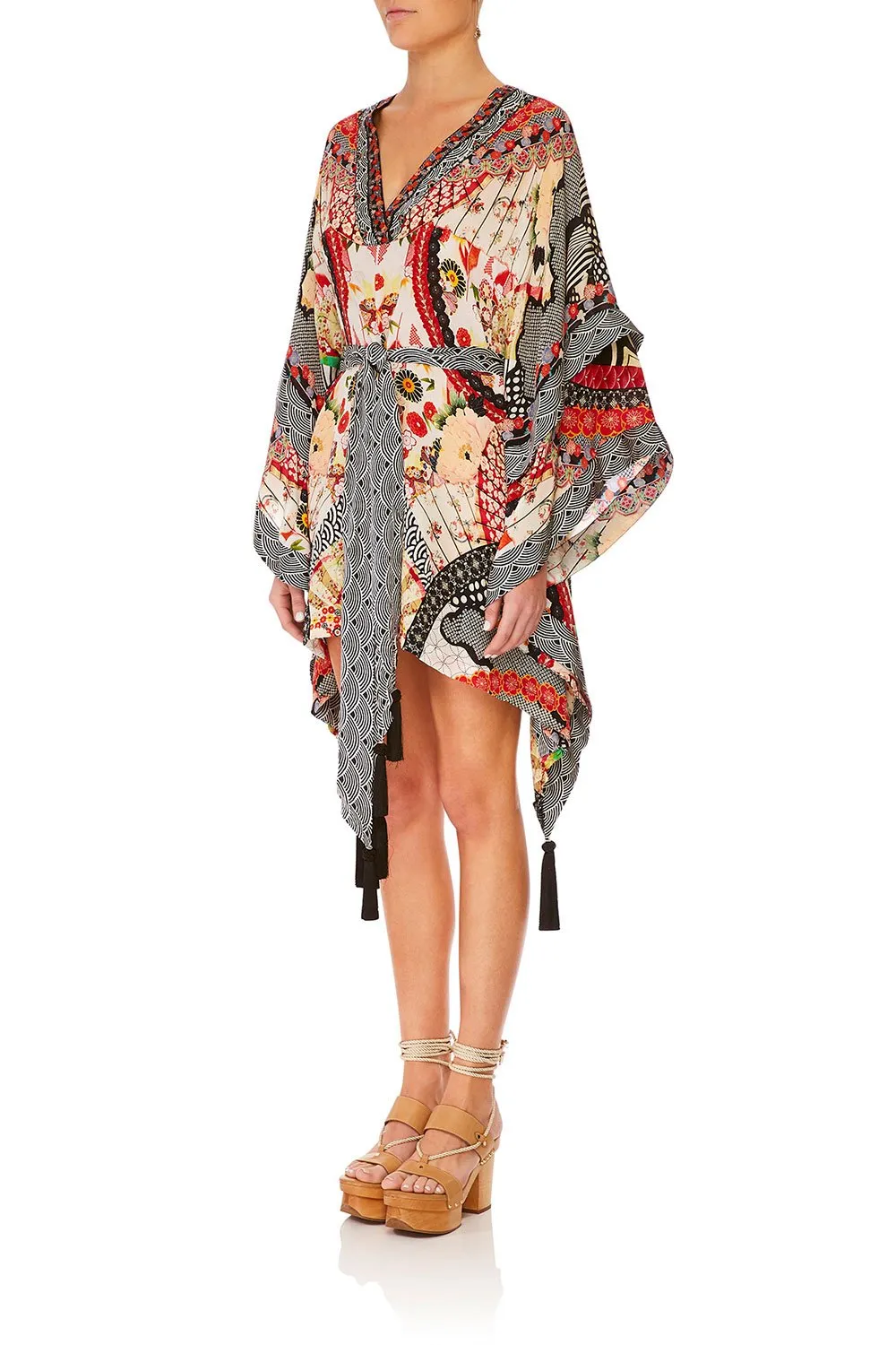 DOUBLE LAYER KIMONO SLEEVE DRESS VINTAGE VIXEN