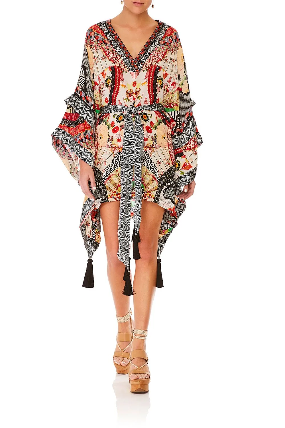 DOUBLE LAYER KIMONO SLEEVE DRESS VINTAGE VIXEN