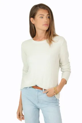 Dylan Waffle Alex Crew Neck Top Stone