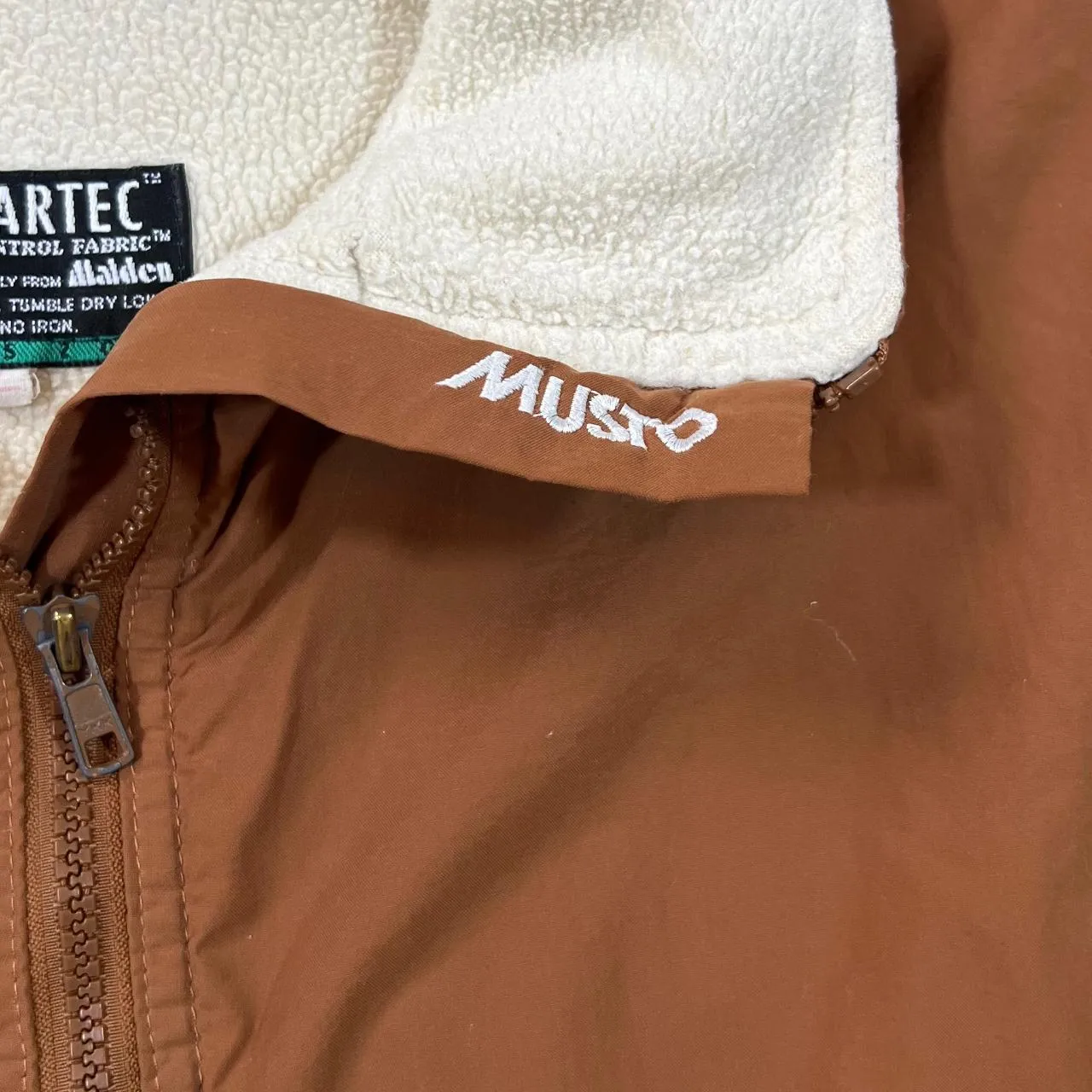 Early 00's MUSTO SNUGS Polartec Series 200 Fleece Lined Windbreaker Bomber Jacket