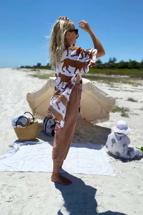 Emerson Fry Fete Kimono White cheetah