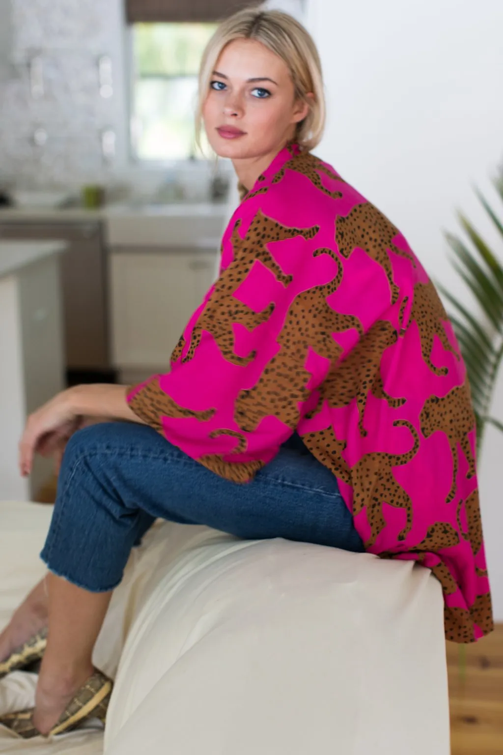 Emerson Fry Fete Pink Yarrow Cheetah