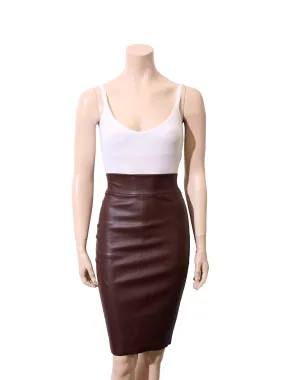 Faux-Leather Pencil Skirt