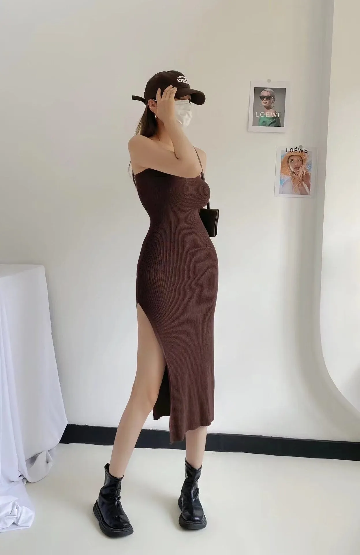 Femme Fatale Slit Midi Dress